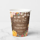 秋インラブ秋フローラライトブライダルシャワー 紙コップ