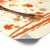 秋インラブ秋ブライダルシャワーウェルカムサイン ポスター (角)