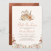 秋インラブ秋ブライダルティーシャワー 招待状 (正面/裏面)