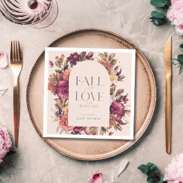 秋インラブ秋リースアーチピンクベビーシャワー スタンダードカクテルナプキン