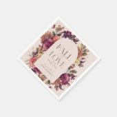 秋インラブ秋リースアーチピンクベビーシャワー スタンダードカクテルナプキン (角)