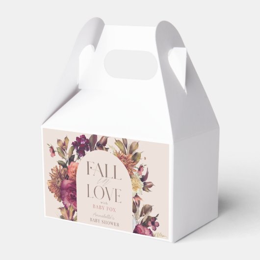 秋インラブ秋リースアーチピンクベビーシャワー フェイバーボックス (正面サイド)