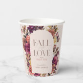 秋インラブ秋リースアーチピンクベビーシャワー 紙コップ (裏面)