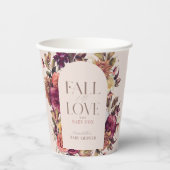 秋インラブ秋リースアーチピンクベビーシャワー 紙コップ (正面)