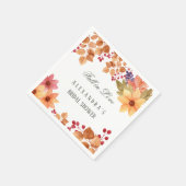 秋インラブ秋素朴ブライダルシャワー スタンダードカクテルナプキン (角)