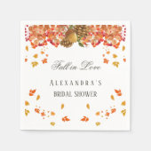 秋インラブ秋素朴ブライダルシャワー スタンダードカクテルナプキン (正面)