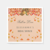 秋インラブ秋素朴ブライダルシャワー スタンダードカクテルナプキン (正面)