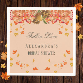 秋インラブ秋素朴ブライダルシャワー スタンダードカクテルナプキン