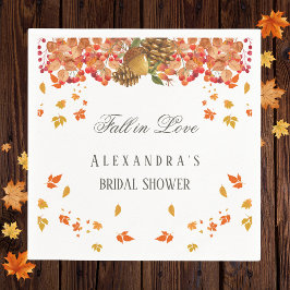 秋インラブ秋素朴ブライダルシャワー スタンダードカクテルナプキン