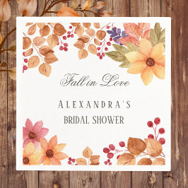 秋インラブ秋素朴ブライダルシャワー スタンダードカクテルナプキン