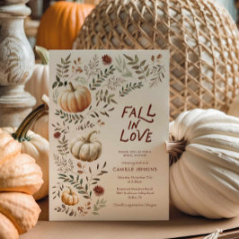 秋インラブ秋素朴ブライダルシャワー 招待状