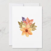 秋インラブ秋素朴ブライダルシャワー 招待状 (裏面)