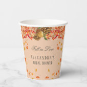 秋インラブ秋素朴ブライダルシャワー 紙コップ (正面)