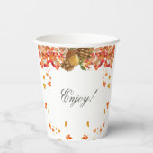 秋インラブ秋素朴ブライダルシャワー 紙コップ (裏面)