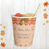 秋インラブ秋素朴ブライダルシャワー 紙コップ