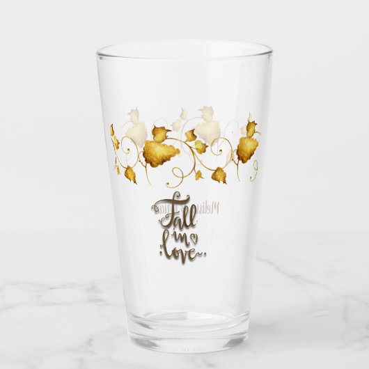 秋インラブ秋結婚の タンブラーグラス (正面)