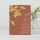 秋インラブ紅葉エレガント婚約 招待状 (スタンド正面)