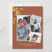 秋インラブ紅葉エレガント婚約 招待状 (裏面)