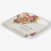 秋インラブ紅葉パンプキンブライダルシャワー ペーパープレート (傾斜あり)