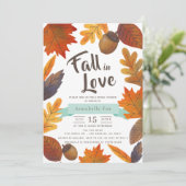 秋インラブ紅葉ブラウンブライダルシャワー 招待状 (スタンド正面)