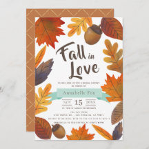 秋インラブ紅葉ブラウンブライダルシャワー