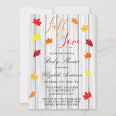 秋インラブ紅葉ベビーシャワー 招待状 (正面)