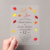 秋インラブ紅葉結婚ズ アクリル招待状 (インサイチュ (ポータブル))
