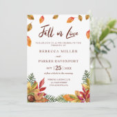 秋インラブ紅葉結婚式招待状 招待状 (スタンド正面)