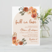 秋インラブ素朴オレンジオータムブライダルシャワー 招待状 (スタンド正面)