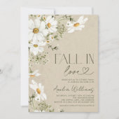 秋インラブ素朴デイジーワイルドフラワー 招待状 (正面)