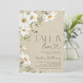 秋インラブ素朴デイジーワイルドフラワー 招待状 (スタンド正面)