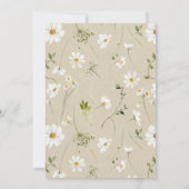 秋インラブ素朴デイジーワイルドフラワー 招待状 (裏面)