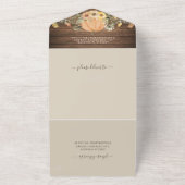 秋インラブ素朴フローラハーベストパンプキ結婚ン オールインワン招待状 (外側)