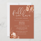 秋インラブ素朴フローラ秋の赤ちゃんシャワー 招待状 (正面)