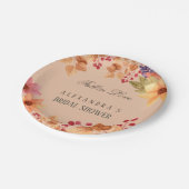 秋インラブ素朴フローラ秋ブライダルシャワー ペーパープレート (アングル)