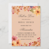 秋インラブ素朴フローラ秋ブライダルシャワー 招待状 (正面)