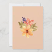 秋インラブ素朴フローラ秋ブライダルシャワー 招待状 (裏面)