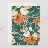 秋インラブ素朴フローラ秋ブライダルシャワー 招待状 (裏面)