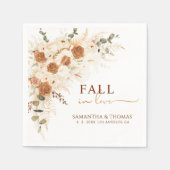 秋インラブ素朴ボホ結婚ズ スタンダードカクテルナプキン (正面)