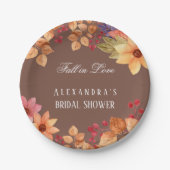 秋インラブ素朴モチャオータムブライダルシャワー ペーパープレート (正面)