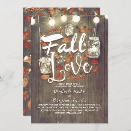 秋インラブ素朴婚約パーティ 招待状