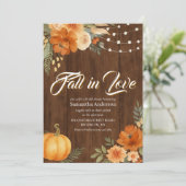 秋インラブ素朴秋ブライダルシャワー 招待状 (スタンド正面)