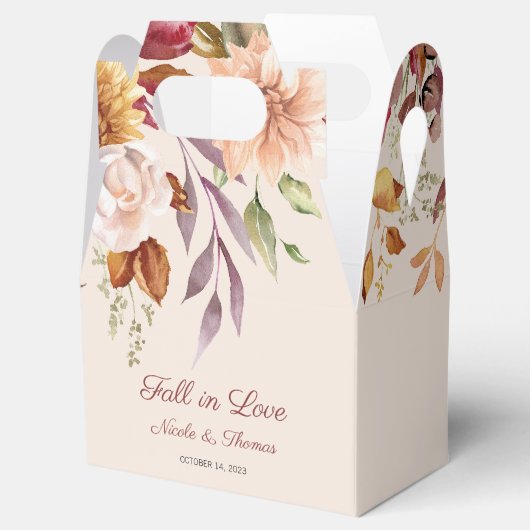 秋インラブ結婚式の引き出物ボックス秋結婚の フェイバーボックス (オープン)