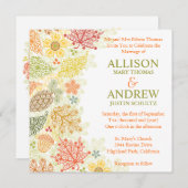 秋インラブ結婚式招待状 招待状 (正面/裏面)