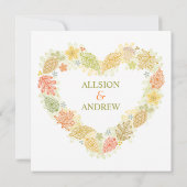 秋インラブ結婚式招待状 招待状 (裏面)