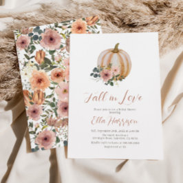 秋インラブ赤面フローラパンプキンブライダルシャワー 招待状