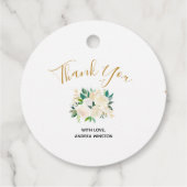 秋インラブ金ゴールドとホワイトパンプキンメッセージカード フェイバータグ (裏面)