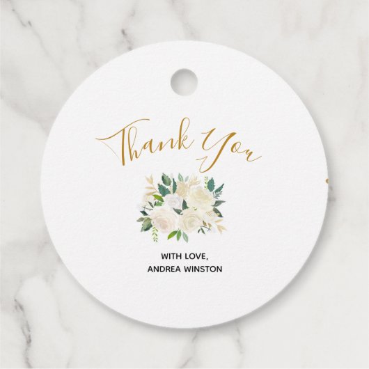 秋インラブ金ゴールドとホワイトパンプキンメッセージカード フェイバータグ (裏面)