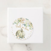 秋インラブ金ゴールドとホワイトパンプキンメッセージカード フェイバータグ (インサイチュ)