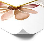 秋インラブ金ゴールドフローラブライダルシャワーウェルカムサイン ポスター (角)